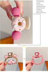 2023 Kawaii Hair Clip Bear Cherry Cat Alloy Girls Hair Claws Clips for Women Hair Accessories Korean Trendy Hairpins Head Wear