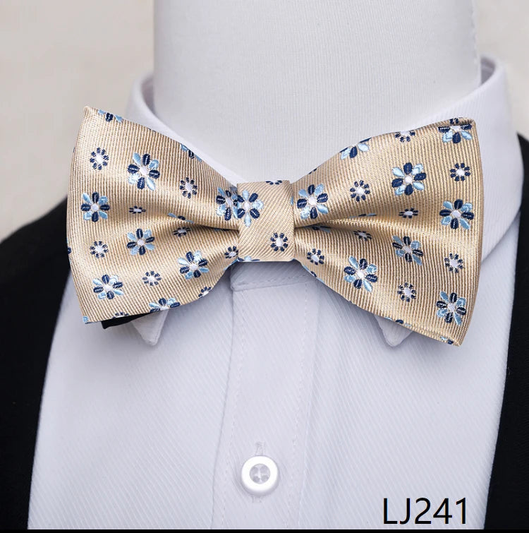 Fashion Brand Brand Silk Bow Tie Dark Blue Man Dot Wedding Accessories lover's day Fit Formal Party