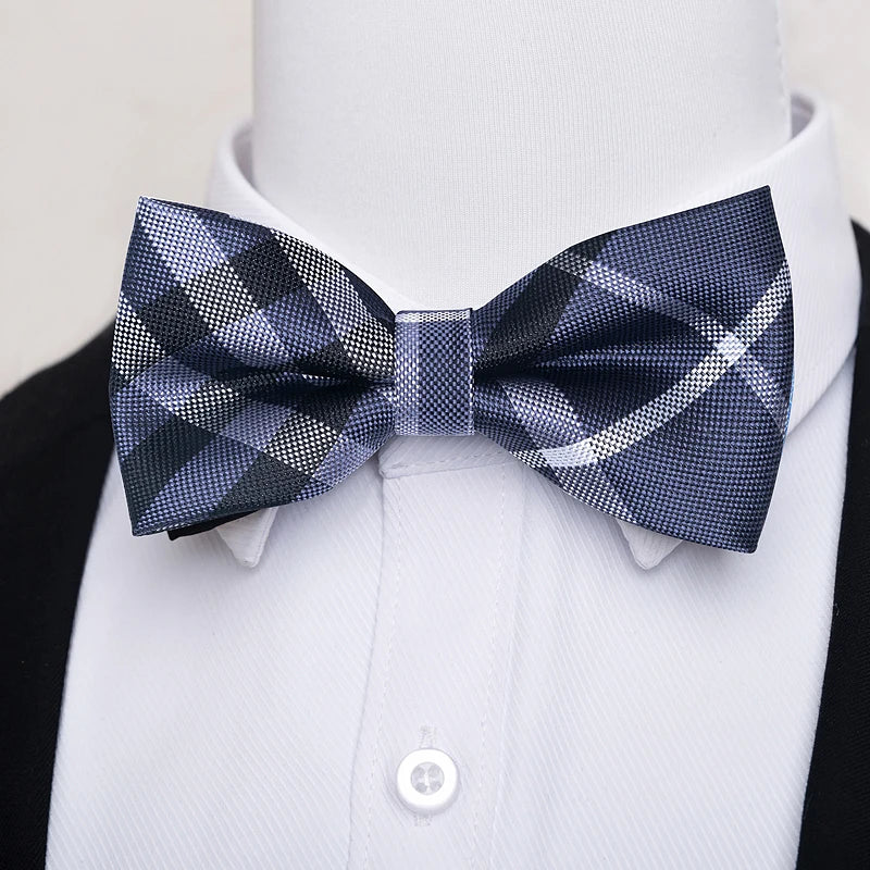 Fashion Brand Brand Silk Bow Tie Dark Blue Man Dot Wedding Accessories lover's day Fit Formal Party