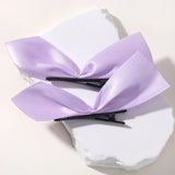 2pcs Black White Ribbon Hair Bows Clips Vintage Bowknot Side Hairpin Cute Girls Barrettes Headdress Hair Accessories for Women