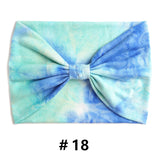 Tie Dye Headbands for Women Wide Turban Headwrap Knotted Vintage Hairbands Cotton Bandanas Bandage Headscarf Hair Accessories