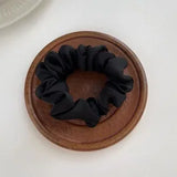 Silk Scrunchie Elastic Hair Bands Solid Color Women Girls  Headwear Fashion Headband Ponytail Holder Hair Accessories