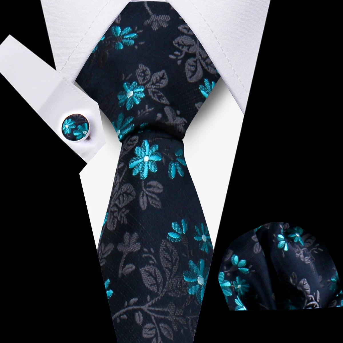 Men Neckties Tie Classic Handkerchiefs Plaid Necktie Cufflinks For Men Blouse Business Wedding Accessories Woman Collar Man Gift