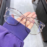 Transparent Anti-blue Light Glasses Oval Frame Computer Glasses Women Men Eyewear Blocking Glasses Optical Spectacle Eyeglases