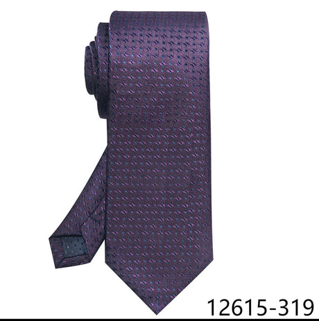 100% Silk Brand Purple Tie Men Necktie High Quality Mix Colors Silk 7.5 cm Gravatas Accessories Wedding April Fool's Day