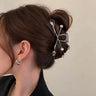 New Punk Geometric Metal Gold Silver Simple Hair Clip Claw for Women Trendy Large Crab Catches Clamp Korea Headwear Accessories