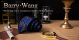 Male Gift Silk Men Tie Set Purple Violet Solid Paisley Striped Wedding Business Tie for Man Necktie Handky Cufflinks Barry.Wang