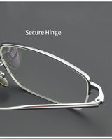 Lzabella New Men's Half Frame Glasses Business Casual Pure Titanium Frame Fashionable And Trendy Prescription Glasses 1906