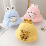 Cartoon Animal Ears Baby Bucket Hat Cute Soft Cotton Infant Boy Girl Fisherman Cap Casual Toddler Kids Sun Hats