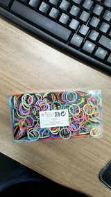 100PCS Baby Hair Ties, 36 Multicolors 2cm in Diameter No Crease Finger Rubber Hair Elastics,Small Thin Hair Ponytail Holders Hai