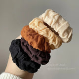 Classic Large Stretch Thick Hair Ties Women Girls Seamless Cloth Elastics Ponytail Holders Knit Hair Scrunchies For Thick Hair