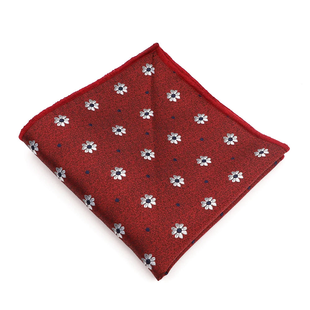 High Grade New Style Jacquard Woven Hanky Pocket Square Dot Striped Floral Handkerchief Fit Formal Party Workplace Suit Gift