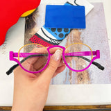 High Quality Japanese Retro Red Patchwork Round Pure Titanium Glasses Frames Men Eyeglasses Women Customizable lenses