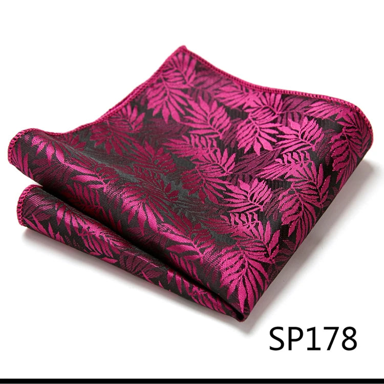 Pocket Square Handkerchief Nice Handmade Woven 100% Silk Hanky Pocket Square Printed  hombre Pink Office Clothing accessories