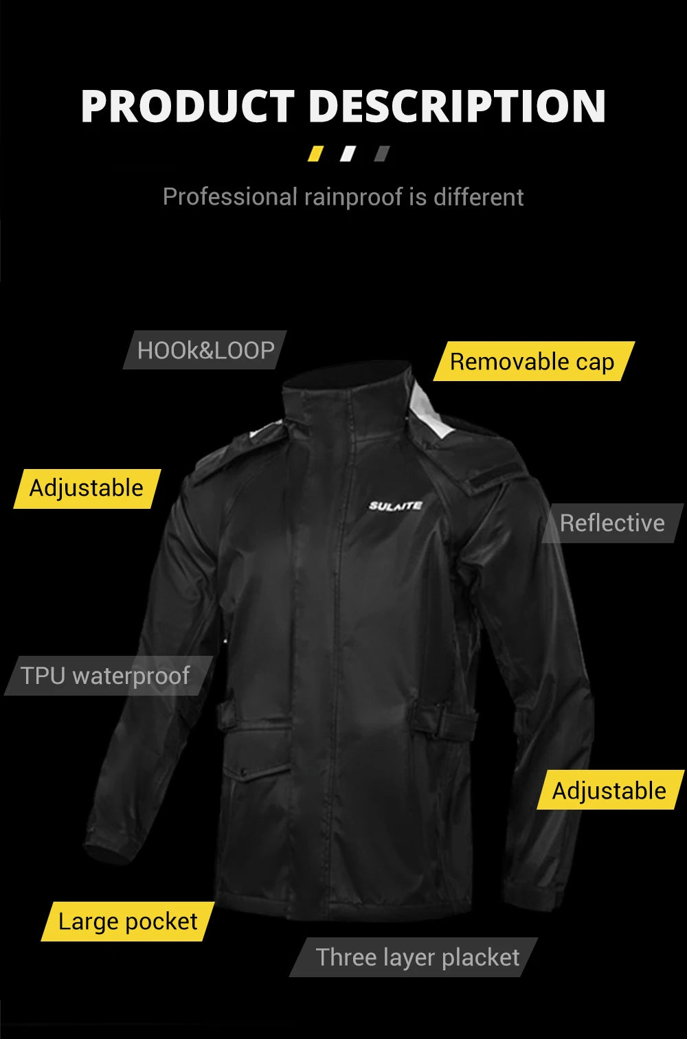 Motorcycle Raincoat Men Women Waterproof 100% Motorcycle Rider Raincoat Suit Moto Raincoat Rain Coat Jacket Pants Biker Rain Set