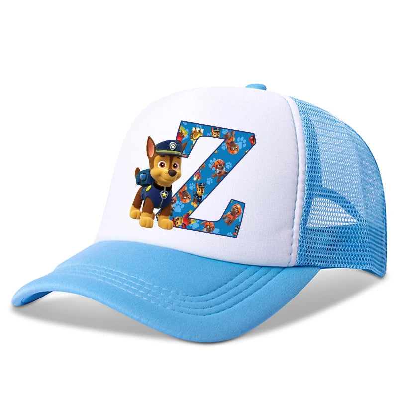 New Paw Patrol Kids Letters Baseball Caps Boys Cartoon Casuals Hat Children Sports Sun Hat Adjustable Peaked Cap Birthday Gifts