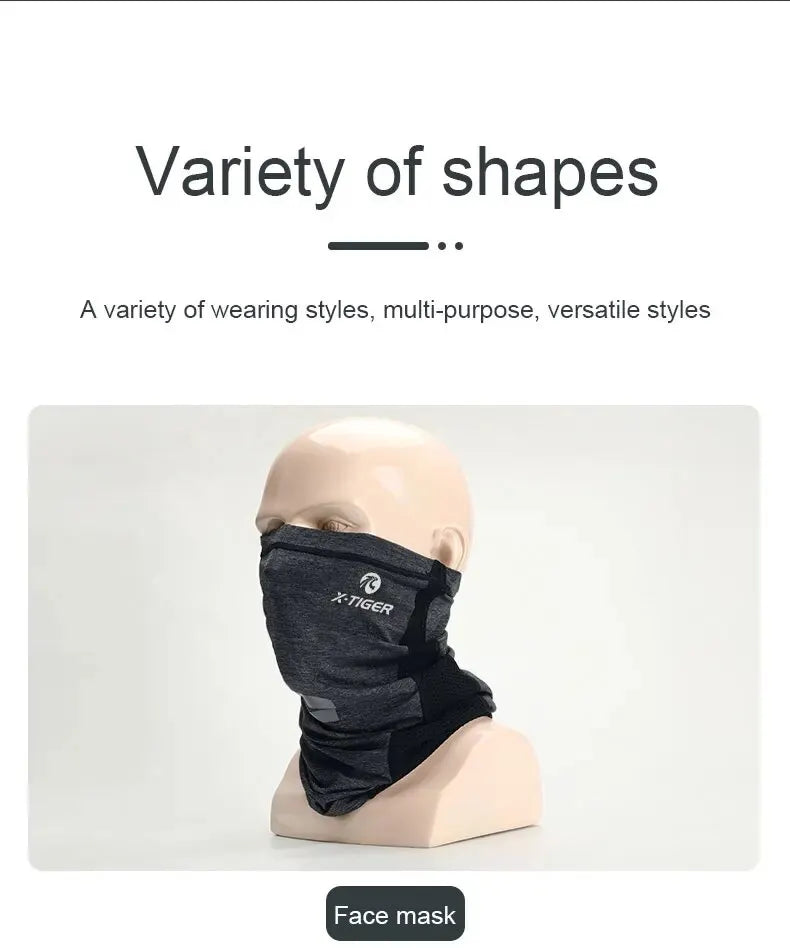 X-TIGER Cycling Face Mask Absorb Sweat Breathable Fishing Training Sport Face Scarf Neck Gaiter Summer Face Bandana