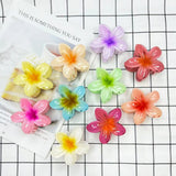 2024 Bohemian Beach Vacation Frangipani Egg Flower Hair Clips Lily Flower Hawaii Beach Hair Claw for Women Girl Hair Accessories