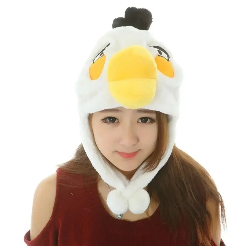 Winter Warmer Plush Soft Moving Ears Hat Animal Hat Headgear Ears Airbag Cap Ear Protection Earmuff Funny Toys Neck Warmer