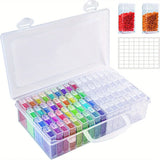 Clearance_1pc 32/40/42/48/56/64 Slots Plastic Storage Box, DIY Diamond Painting Beads Charms Jewelry Accessories Organizer Box_C