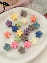 Mini Flower Hair Clips Pack for Women - Creaseless Styling Claw Clips for Bangs and Tiny Hair Styling