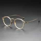 2025 New INS Men's Ultra Light Pure Titanium Glasses Frame Fashion Trend Women's Anti Blue Light Glasses Polygonal Prescription