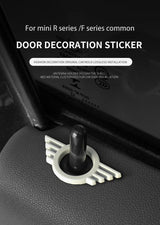 For Mini Cooper S JCW F54 F55 F56 F60 R55 R56 R60 Countryman Metal Car Door Lock Pin Wing Emblem Badge Decal