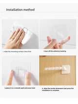 1pc wall mounted non perforated baseball cap hook, smooth and burr free, 6-hook design, multifunctional storage