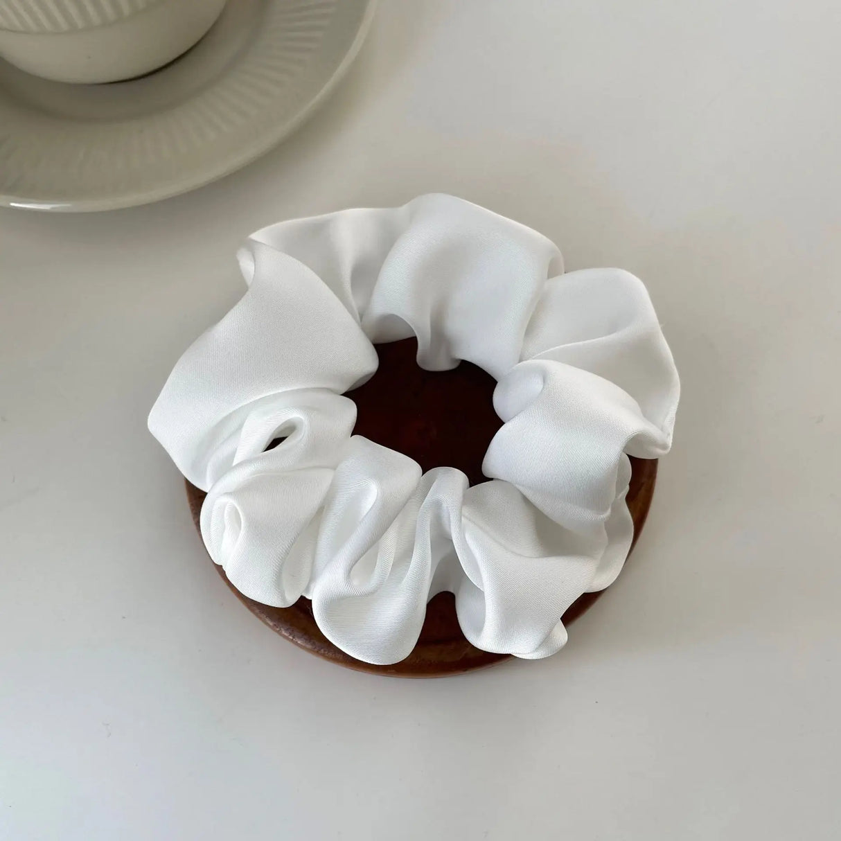Silk Scrunchie Elastic Hair Bands Solid Color Women Girls  Headwear Fashion Headband Ponytail Holder Hair Accessories