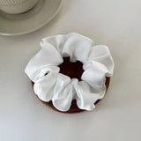 Silk Scrunchie Elastic Hair Bands Solid Color Women Girls  Headwear Fashion Headband Ponytail Holder Hair Accessories