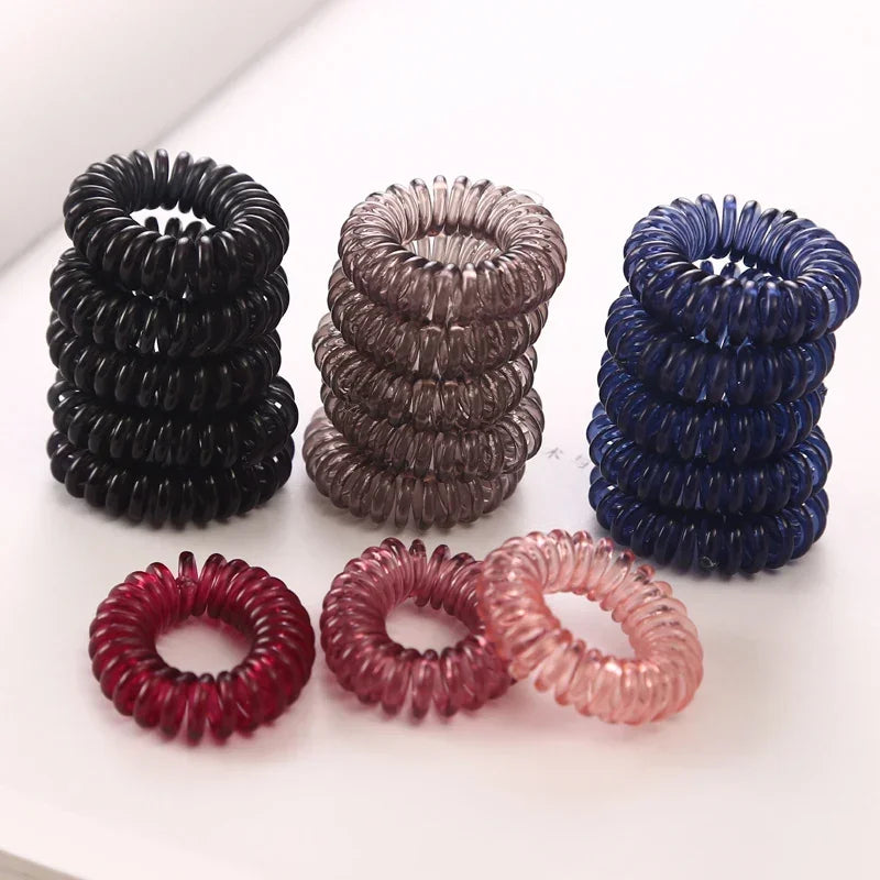 10Pcs/Lot Elastic Hair Bands Women Small Transparent Hair Ties Gum for Women Ponytail Holder Hairs Ropes Girl Hair Accessories