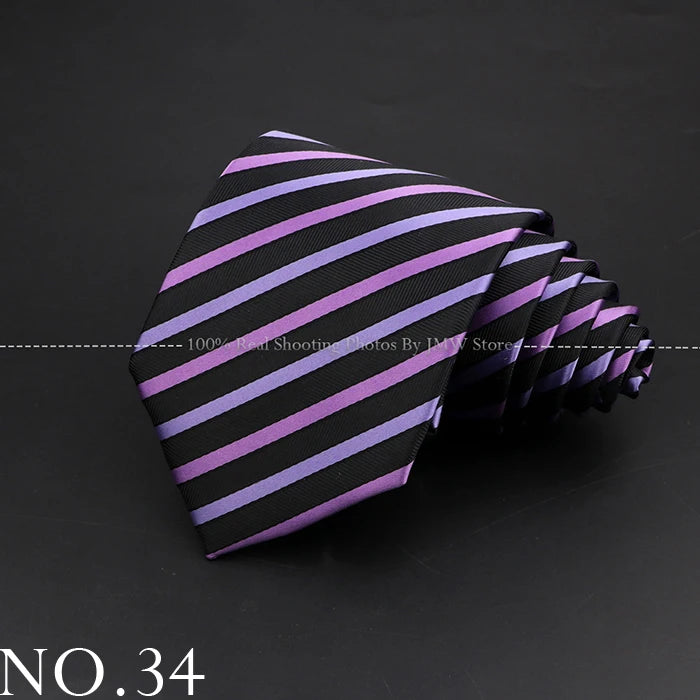 New Design Wedding Men Tie Purple Solid Striped Paisley Flower Neckties Men Business Dropshipping Groom Collar Accessories Gift