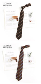 Brown Retro Plaid Striped Lazy-Free Japanese Style Brown Tie Women's Junior Wear Bow Tie College Style Men's Fashionmariage bleu