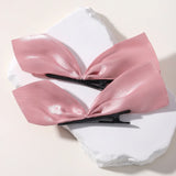 2pcs Black White Ribbon Hair Bows Clips Vintage Bowknot Side Hairpin Cute Girls Barrettes Headdress Hair Accessories for Women