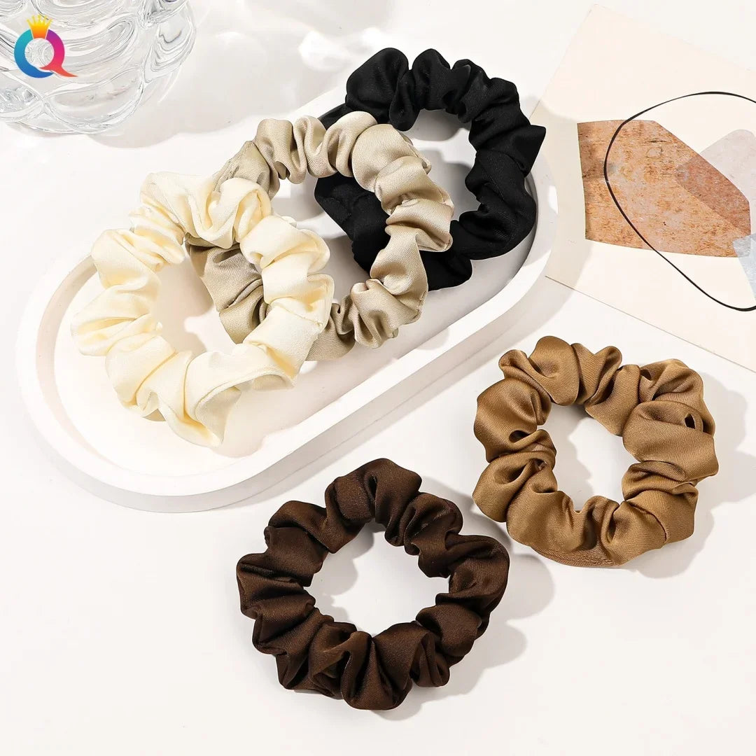 Black Elegant Hair Tie Women Simple Small Intestine Hair Bands High Elastic Comfortable Ponytail Hair Accessories Wholesale