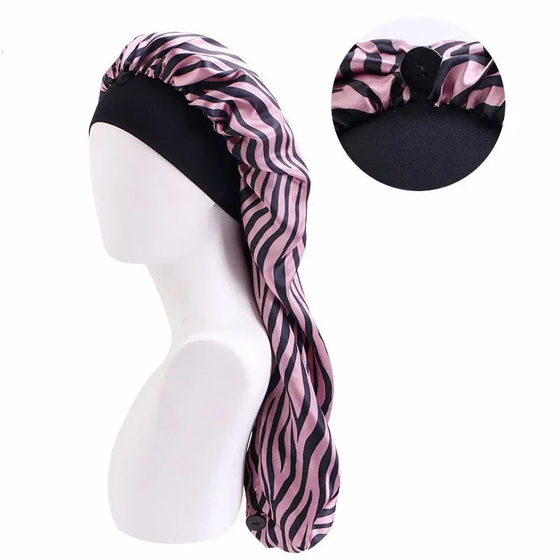 Unisex Elastic Bonnet Long Hair Sock Dreadlock Braids Cap Sleep Hats Head Wrap Turban Night Cap Hair Care Nightcap for Women Men