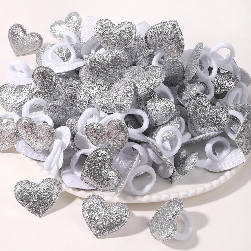 20pcs Kids Elastic Hair Bands Girls Plush Ball Rubber Band For Children Sweets Scrunchie Hair Ties Clip Baby Hair Accessories