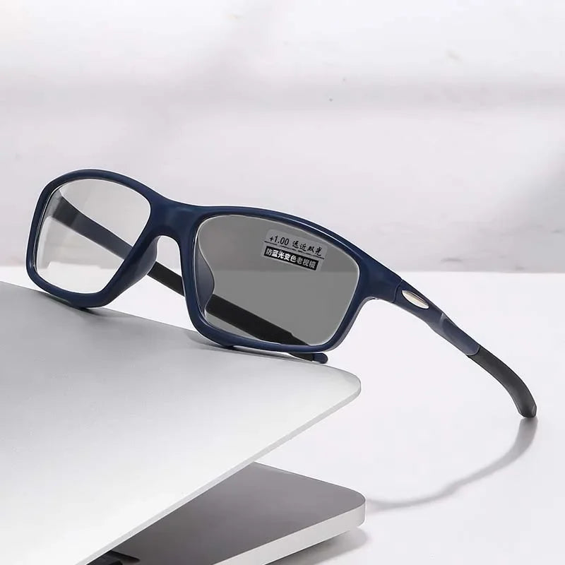 Ultra Light Blue Light Blocking Myopia Glasses Fashion Outdoor Color Changing Sports Near Sight Eyewear Photochromic Eyeglasses