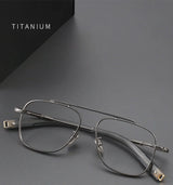 Titanium Double Beam Men's Glasses Frame Fashion Light Luxury Women's Glasses Frame Retro Optical Prescription Glasses Fram 105