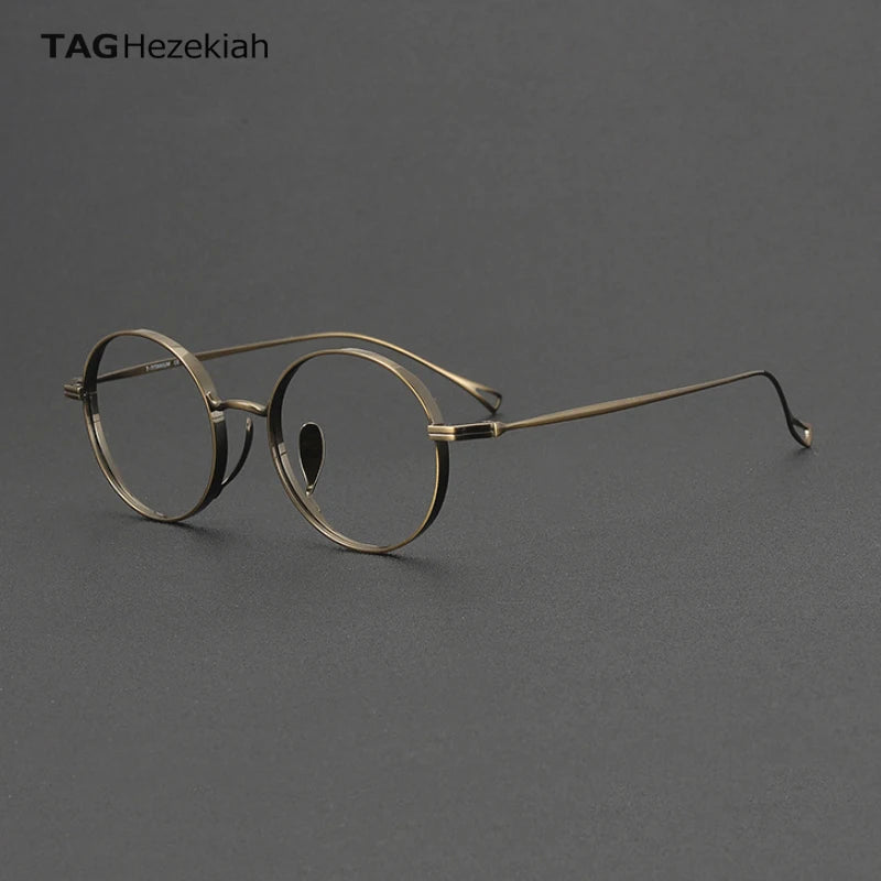 2025 NEW Titanium Handmade Glasses Frame Round Oval Retro Glasses For Men Reading Glasses Frames For Myopia For Women KMN-3003