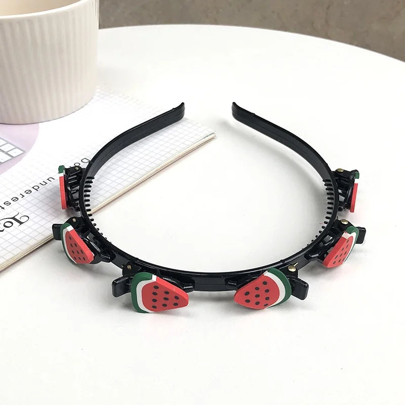 Braided Hair Bands for Girls Hair Hoop Headwear Female Flower Love Fruit Headwear Women New Fashion Hair Accessories