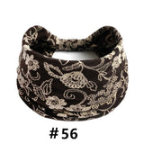 Leopard Print Headbands for Women Wide Boho Turban Head Wraps Cotton Knotted Elastic Hairbands Non Slip Workout Hair Accessories