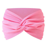 Women Solid Color Super Wide Headband Twisted Criss Cross Elastic Hairband Yoga Running Sports Non Slip Sweat Hair Accessories