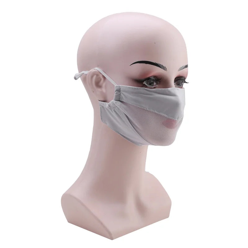 2024 New Sunscreen Mask Traceless Women Ice Silk Anti-ultraviolet Summer Fashion Breathable Thin Cover Face Mask