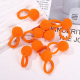 20pcs Kids Elastic Hair Bands Girls Plush Ball Rubber Band For Children Sweets Scrunchie Hair Ties Clip Baby Hair Accessories