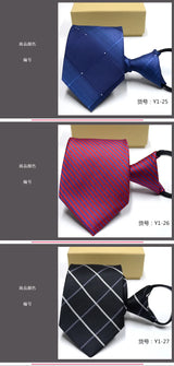 Mens Ties Casual Zipper Neck Ties Professional Formal Shirt Convenient Lazy Zip Tie Striped Business Arrow Ties