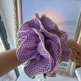 Fashion Lace Scrunchies Romantic Elastic Hair Bands Girl Solid Ponytail Holder Tie Headwear Hair Rope for Women Hair Accessories