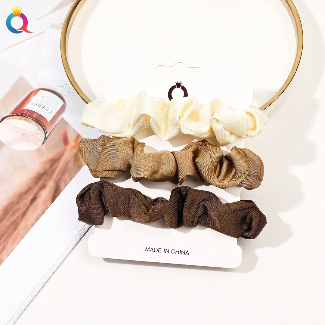 Black Elegant Hair Tie Women Simple Small Intestine Hair Bands High Elastic Comfortable Ponytail Hair Accessories Wholesale