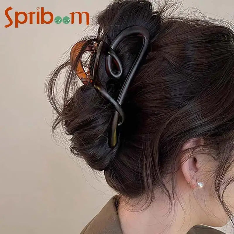 2024 Heart Hair Clips for Women Temperament Design Hair Claw Clip Luxury Korean Trendy Summer Hair Accessories Girls Headwear