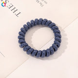 High Elasticity Telephone Coil Hairbands Women Spiral Hair Ties Girls Hair Rings Rope Solid Color Hair Accessories Gum Scrunchy